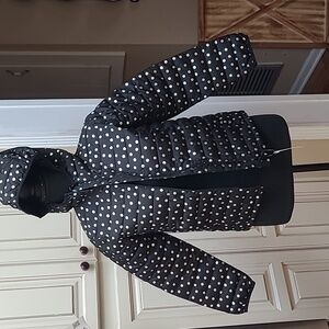 Kids Cold Control Puffer Jacket Silver Dots - 2 Inside Pockets! New with Tags!